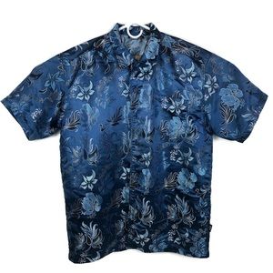 VTG ODO Mens Hawaiian Button-Up Shirt Size L